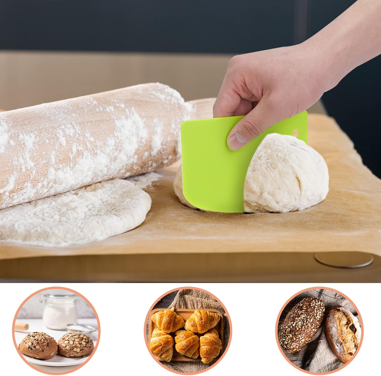 Dough Scraper Plastic Dough Cu - Bench Scraper Dough 评论和价格