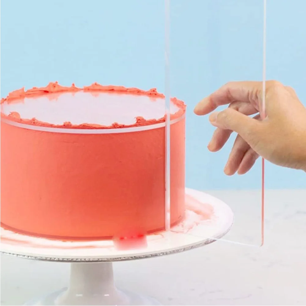 4 Sizes Acrylic Cake Scraper C - Fondant Smoother Set 评论和价格