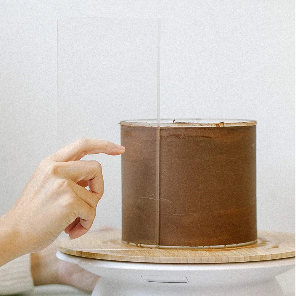 4 Sizes Acrylic Cake Scraper C - Fondant Smoother Set 评论和价格