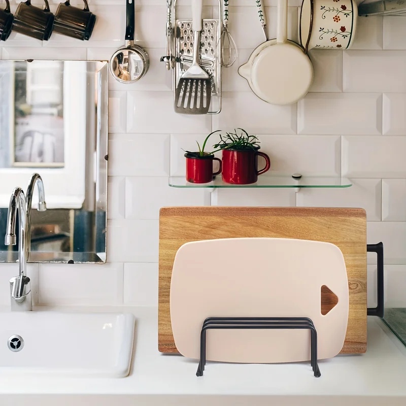 Kitchen Cutting Board Storage  - Kitchen Cabinet Baking Organizer 评论和价格