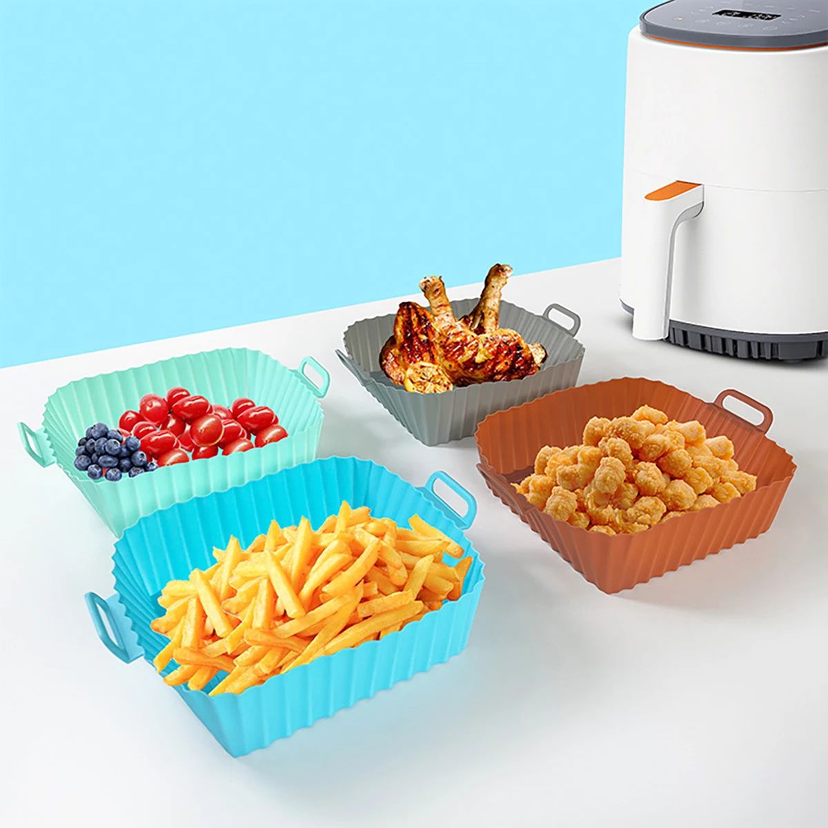 Silicone Fryer Mold Air Fryer  - Kitchen Oven Baking Pans 评论和价格