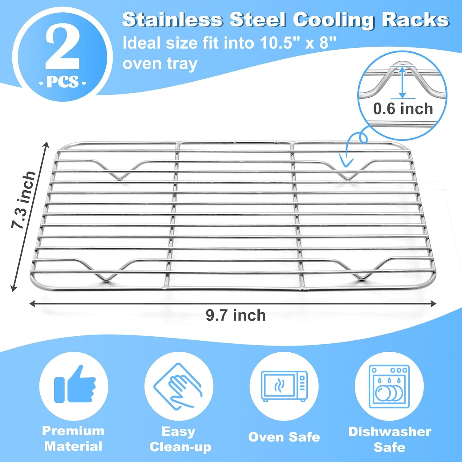 P&P CHEF 9.7' x 7.3' Cooling B - Cooling Rack Wire 评论和价格