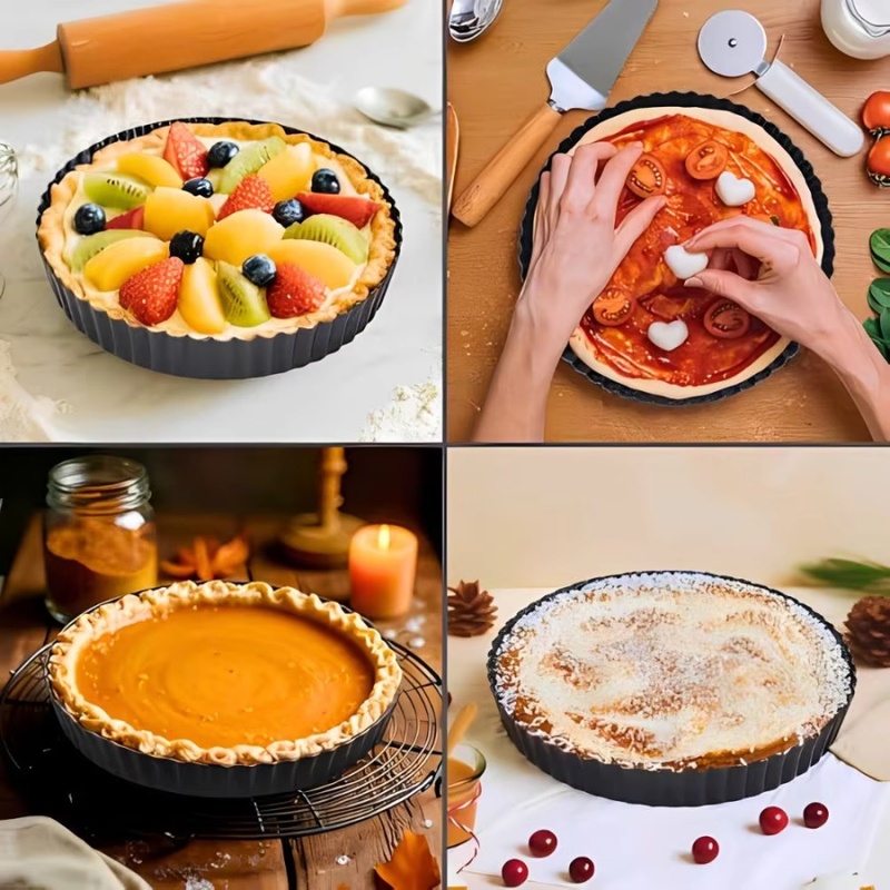 1pc Removable Bottom Fluted Ta - Kitchen Oven Baking Pans 评论和价格