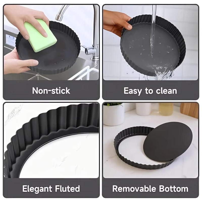 1pc Removable Bottom Fluted Ta - Kitchen Oven Baking Pans 评论和价格