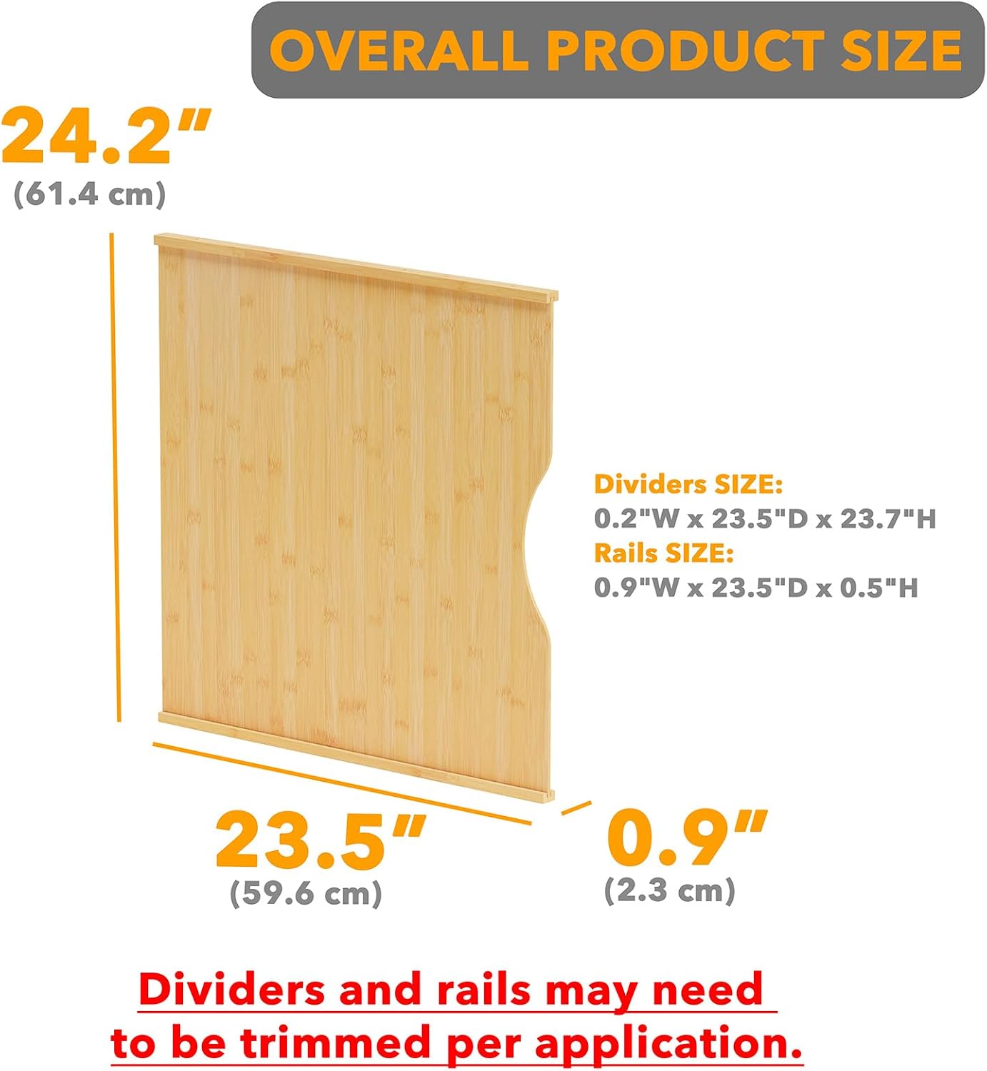 10 Pack Bamboo Tray Dividers f - Kitchen Cabinet Baking Organizer 评论和价格